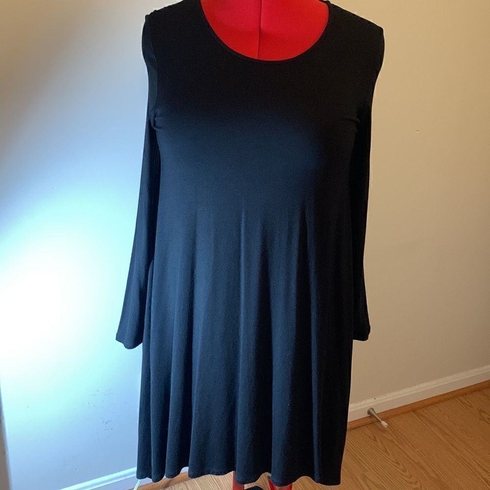 Philosophy Womens Dress Size S Black Shark Bite Long Sleeve  Dress Size Small